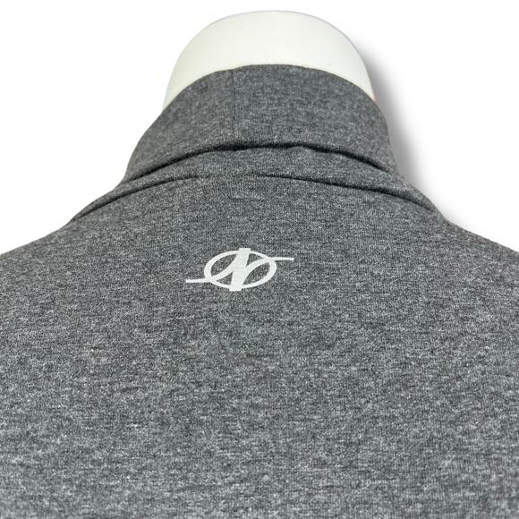 NordicTrack Womens Faux Wrap Athletic Sweatshirt Pullover Stretch Gray Large - Picture 4 of 8